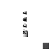 Almar High Flow Kuky Термостат для душа, внешняя часть на 3 потребит, цвет: brushed absolute black E180003.AB