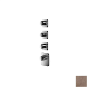 Almar High Flow Kuky Термостат для душа, внешняя часть на 3 потребителя, цвет: PVD brushed copper E180003.CO