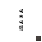 Almar High Flow Kuky Термостат для душа, внешняя часть на 3 потребителя, цвет: polished deep black E180003.DB