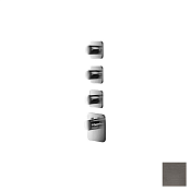 Almar High Flow Kuky Термостат для душа, внешняя часть на 3 потребителя, цвет: PVD brushed gun metal E180003.GM