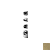Almar High Flow Kuky Термостат для душа, внешняя часть на 3 потребителя, цвет: brushed high brass E180003.HB