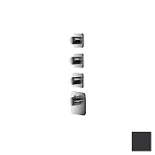 Almar High Flow Kuky Термостат для душа, внешняя часть на 3 потребителя, цвет: matt black E180003.MB