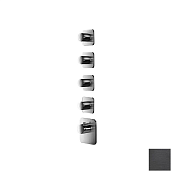 Almar High Flow Kuky Термостат для душа, внешняя часть на 4 потребит, цвет: brushed absolute black E180004.AB