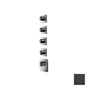 Almar High Flow Kuky Термостат для душа, внешняя часть на 4 потребителя, цвет: polished deep black E180004.DB