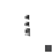 Almar High Flow Square Термостат для душа, внешняя часть, 2 потребит., цвет: brushed absolute black E180022.AB