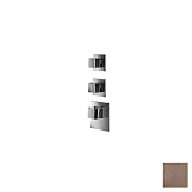 Almar High Flow Square Термостат для душа, внешняя часть на 2 потребителя, цвет: PVD brushed copper E180022.CO