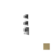 Almar High Flow Square Термостат для душа, внешняя часть на 2 потребителя, цвет: brushed high brass E180022.HB