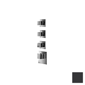 Almar High Flow Square Термостат для душа, внешняя часть на 3 потребителя, цвет: matt black E180023.MB