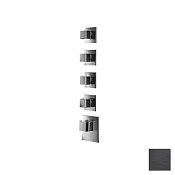 Almar High Flow Square Термостат для душа, внешняя часть, 4 потребит., цвет: brushed absolute black E180024.AB