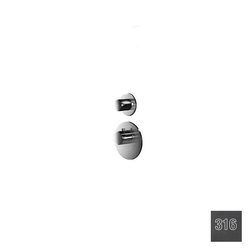 Almar High Flow Round Термостат для душа, внешняя часть на 1 потр., цвет: 316 brushed absolute black E180031.AB316