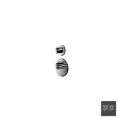 Almar High Flow Round Термостат для душа, внешняя часть на 1 потр., цвет: 316 brushed absolute black E180031.AB316