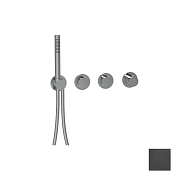 Almar Push Round Термостат для душа, внешняя часть на 2 потребителя, цвет: brushed absolute black E180433.AB