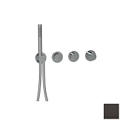 Almar Push Round Термостат для душа, внешняя часть на 2 потр., цвет: PVD polished deep black E180433.DB