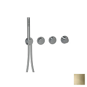 Almar Push Round Термостат для душа, внешняя часть на 2 потребителя, цвет: PVD polished gold E180433.GO