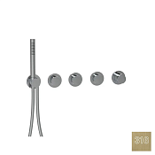 Almar Push Round Термостат для душа, внешняя часть на 3 потребителя, цвет: 316 brushed high brass E180434.HB316