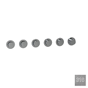 Almar Push Round Термостат для душа, внешняя часть, 5 потребит, цвет: 316 brushed stainless steel E180441.316