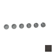 Almar Push Round Термостат для душа, внешняя часть на 5 потребителей, цвет: polished deep black E180441.DB