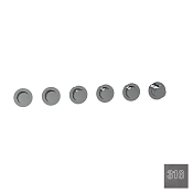 Almar Push Round Термостат для душа, внешняя часть на 5 потребителей, цвет: 316 brushed gun metal E180441.GM316