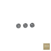 Almar Push Round Термостат для душа, внешняя часть на 2 потребителя, цвет: 316 brushed high brass E180442.HB316