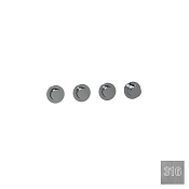 Almar Push Round Термостат для душа, внешняя часть, 3 потребит, цвет: 316 brushed stainless steel E180443.316