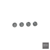 Almar Push Round Термостат для душа, внешняя часть на 3 потребителя, цвет: 316 brushed gun metal E180443.GM316