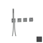 Almar Push Square Термостат для душа, внешняя часть на 2 потребит., цвет: brushed absolute black E180483.AB