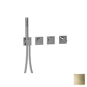 Almar Push Square Термостат для душа, внешняя часть на 2 потребителя, цвет: PVD polished gold E180483.GO