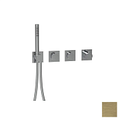 Almar Push Square Термостат для душа, внешняя часть на 2 потребителя, цвет: brushed high brass E180483.HB