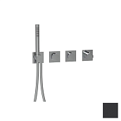 Almar Push Square Термостат для душа, внешняя часть на 2 потребителя, цвет: matt black E180483.MB