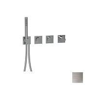 Almar Push Square Термостат для душа, внешняя часть на 2 потребителя, цвет: nickel brushed E180483.NB