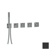 Almar Push Square Термостат для душа, внешняя часть на 3 потребителя, цвет: matt black E180484.MB