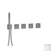 Almar Push Square Термостат для душа, внешняя часть на 3 потребителя, цвет: matt white E180484.MW