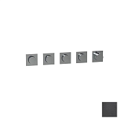 Almar Push Square Термостат для душа, внешняя часть на 4 потребит., цвет: brushed absolute black E180490.AB