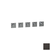 Almar Push Square Термостат для душа, внешняя часть на 4 потребителя, цвет: polished deep black E180490.DB