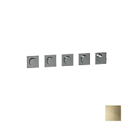 Almar Push Square Термостат для душа, внешняя часть на 4 потребителя, цвет: PVD polished gold E180490.GO