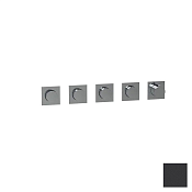 Almar Push Square Термостат для душа, внешняя часть на 4 потребителя, цвет: matt black E180490.MB