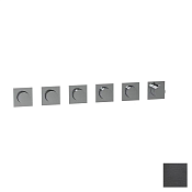 Almar Push Square Термостат для душа, внешняя часть на 5 потребит., цвет: brushed absolute black E180491.AB