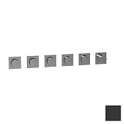 Almar Push Square Термостат для душа, внешняя часть на 5 потребителей, цвет: matt black E180491.MB