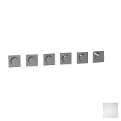 Almar Push Square Термостат для душа, внешняя часть на 5 потребителей, цвет: matt white E180491.MW