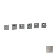 Almar Push Square Термостат для душа, внешняя часть на 5 потребителей, цвет: nickel brushed E180491.NB