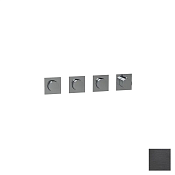 Almar Push Square Термостат для душа, внешняя часть на 3 потребит., цвет: brushed absolute black E180493.AB