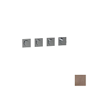 Almar Push Square Термостат для душа, внешняя часть на 3 потребителя, цвет: PVD brushed copper E180493.CO