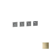 Almar Push Square Термостат для душа, внешняя часть на 3 потребителя, цвет: PVD polished gold E180493.GO