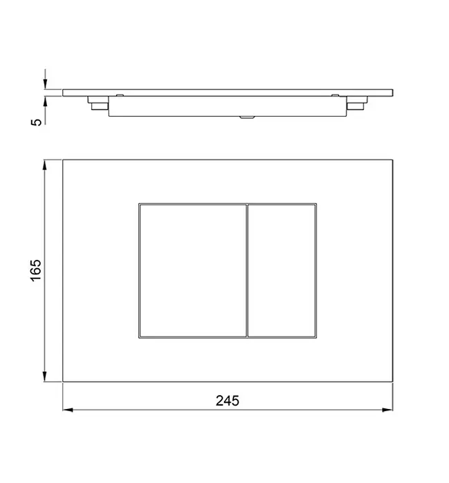 Almar WC Plate Кнопка смыва для бачка, цвет: chrome E330001.CR