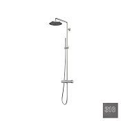 Almar Round Душевая система с термостат. смес., верхний и ручной душ, цвет: 316 brushed gun metal E405001.GM316