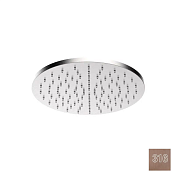Almar Round Верхний душ без кронштейна d 30 см, 1 режим, цвет: 316 PVD brushed copper E044072.CO316