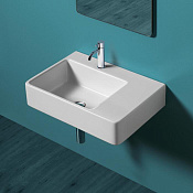 Simas Top e lavabi d'Arredo Раковина подвесная 65х45 см, 1 отверстие под смес., цвет: белый глянц. QU65S*1 bi