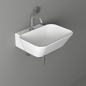 Simas Wave Раковина подвесная 48х43 см, без перелива, 1 отверстие под смеситель, цвет: белый глянц. WA08 bi*1