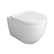 Simas Vignoni Унитаз подвесной безободковый "XS" 37х48 см, без крышки-сиденья, цвет: белый глянцевый VI28bi