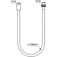 Ideal Standard Idealrain Душевой шланг 175 см, цвет: silk black A4109XG
